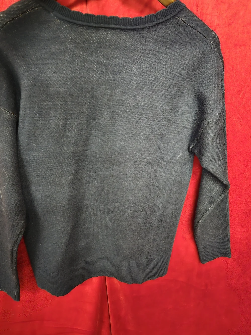 Nikka K Navy Knit Sweater with Dachshund Motif